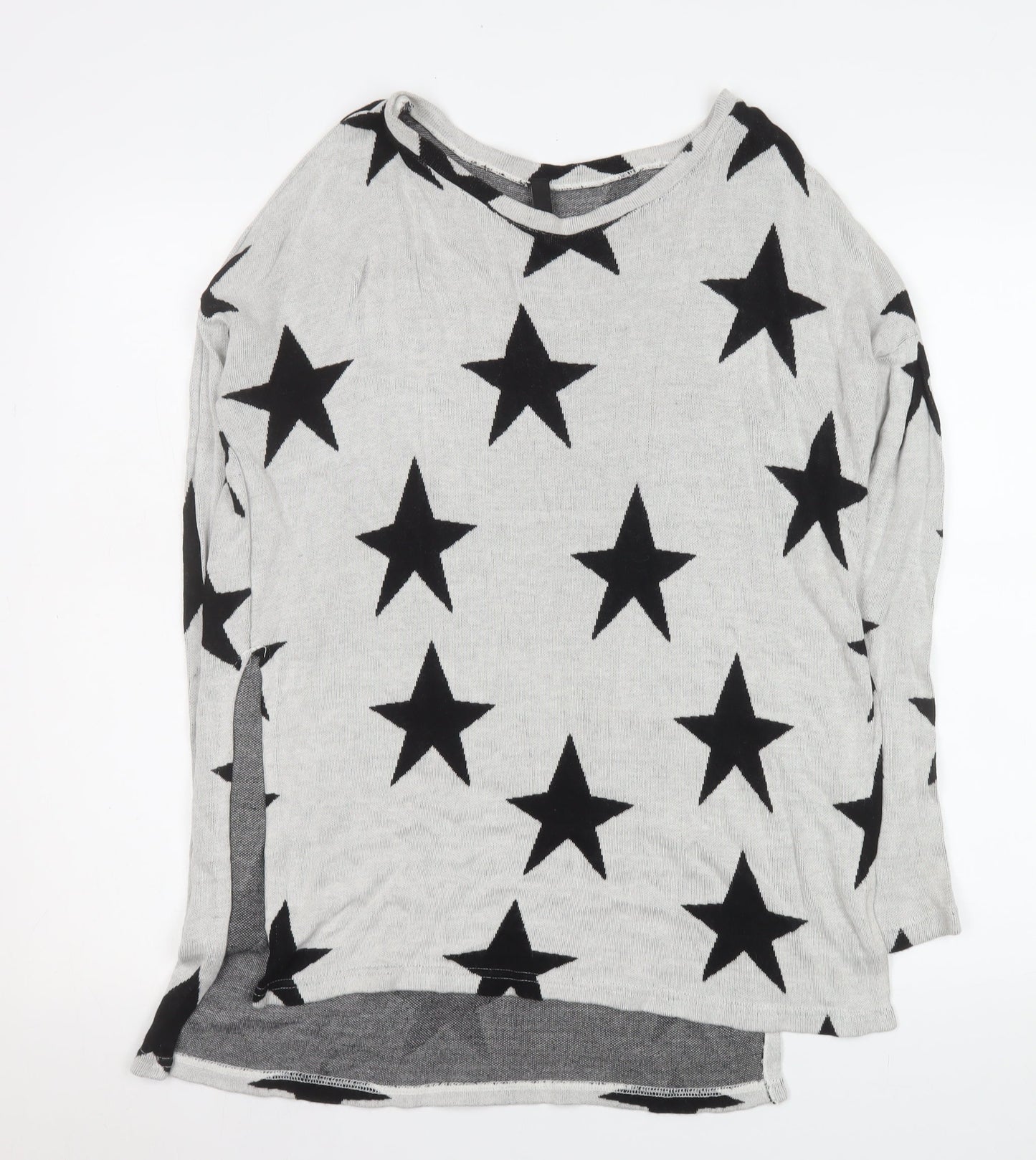 Womens UK Size XS H&M Grey Basic T-Shirt
