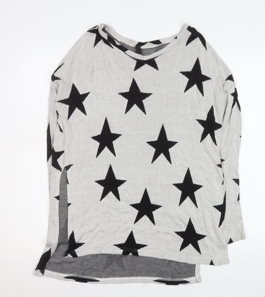 Womens UK Size XS H&M Grey Basic T-Shirt