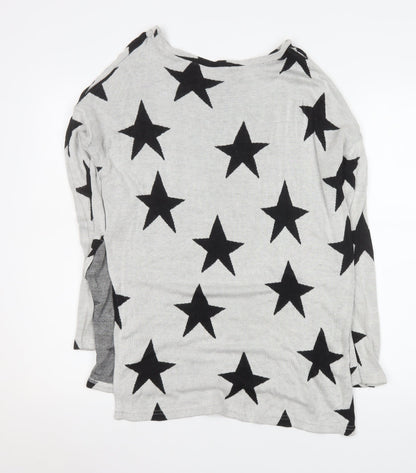 Womens UK Size XS H&M Grey Basic T-Shirt