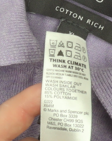 Mens UK Size XL Marks and Spencer Cotton Blend Polo Shirt