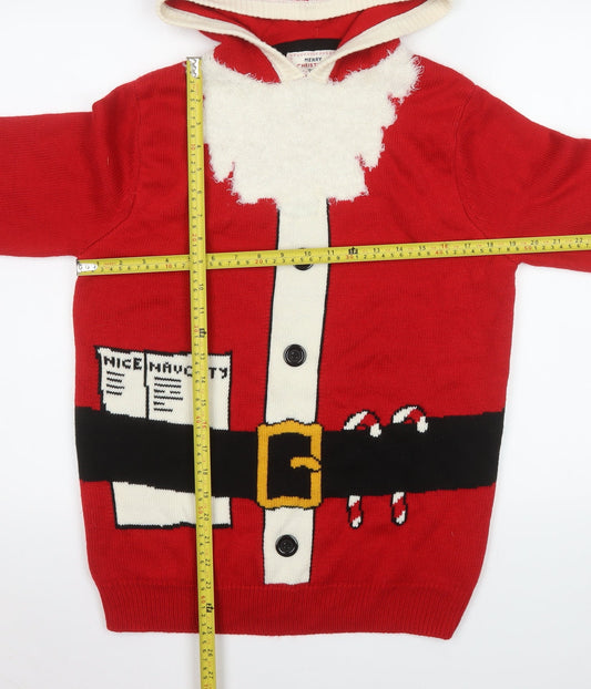 Mens UK Size M NEXT Red Cardigan Jumper