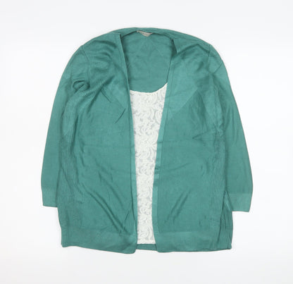 Womens UK Size 10 Marks and Spencer Green Tunic Blouse