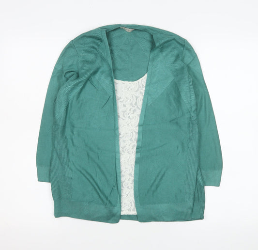 Womens UK Size 10 Marks and Spencer Green Tunic Blouse