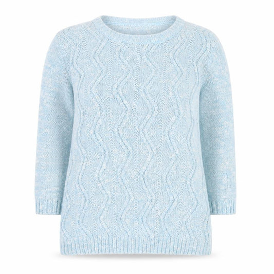 Womens UK Size L/XL Mudflower Blue Pullover Jumper