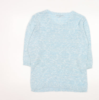 Womens UK Size L/XL Mudflower Blue Pullover Jumper
