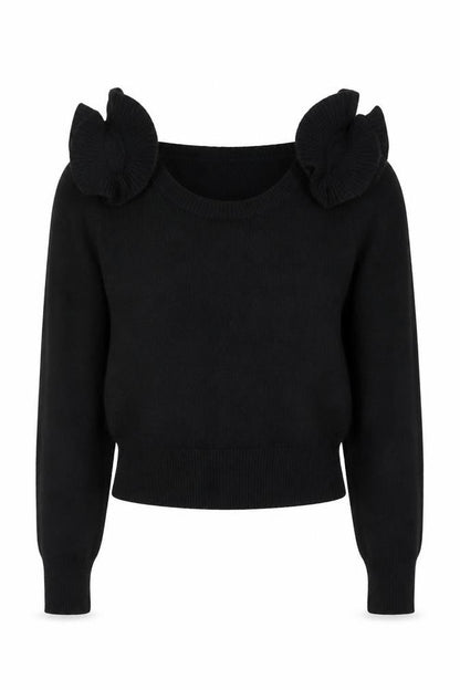 Womens UK Size S H&M Black Cropped Blouse