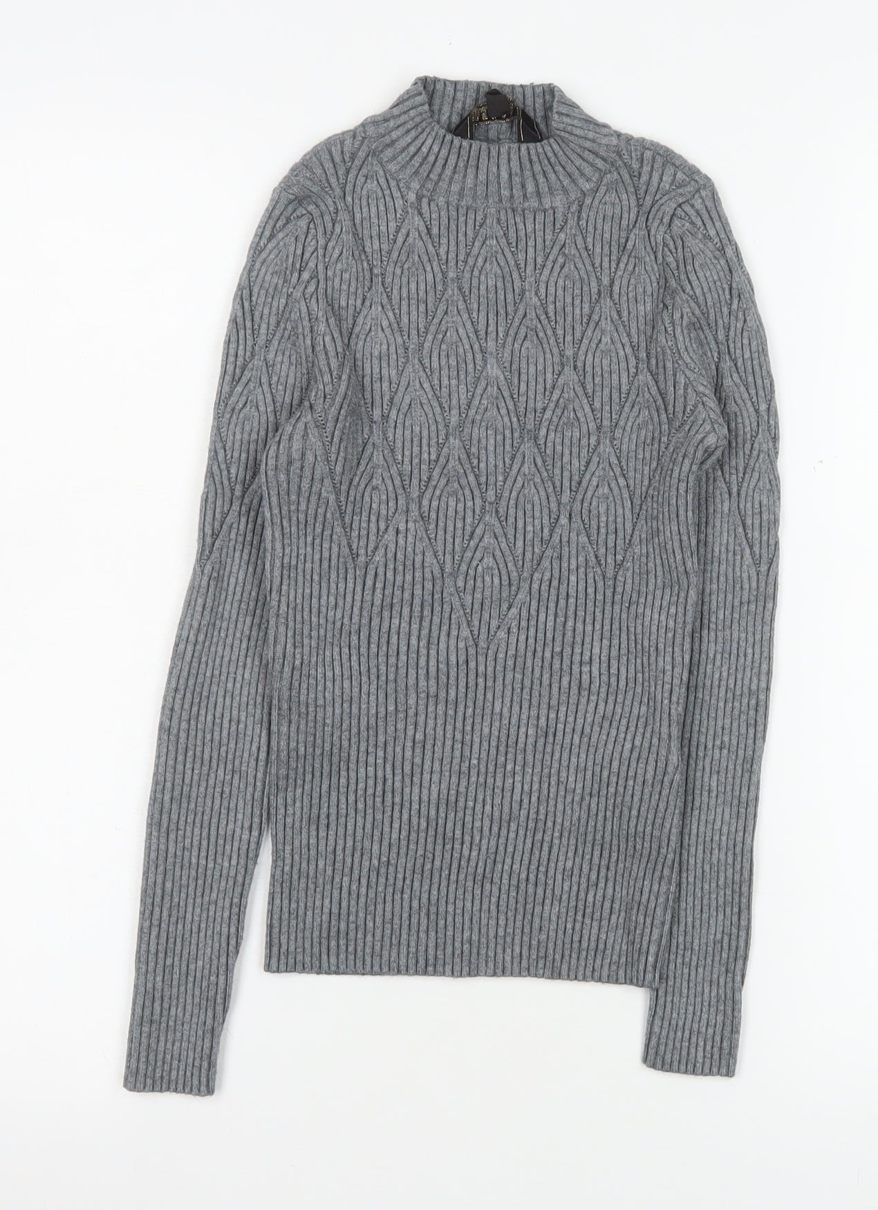 Womens UK Size 8 Lipsy Grey Pullover Jumper