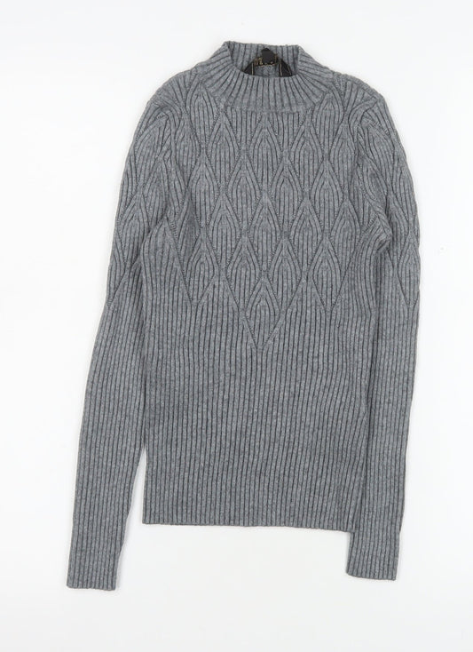 Womens UK Size 8 Lipsy Grey Pullover Jumper