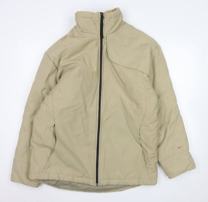 Mens UK Size L Nike Beige Puffer Jacket