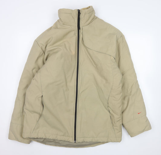 Mens UK Size L Nike Beige Puffer Jacket