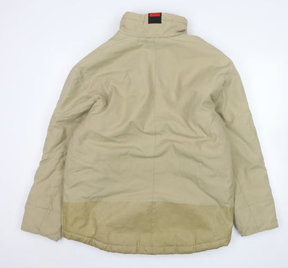 Mens UK Size L Nike Beige Puffer Jacket