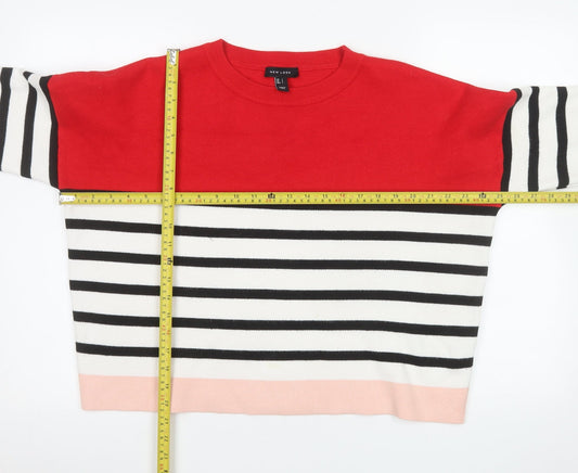 Womens UK Size L New Look Multicoloured Pullover Sweatshirt