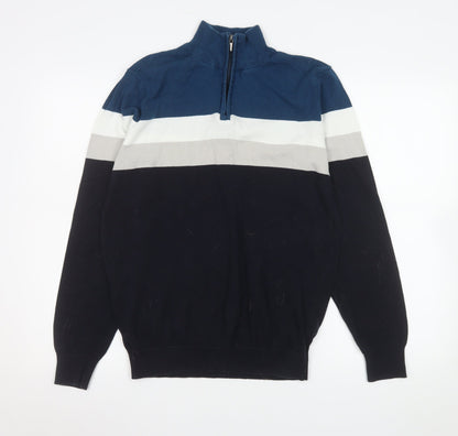 Mens UK Size M Peacocks Blue Pullover Sweatshirt