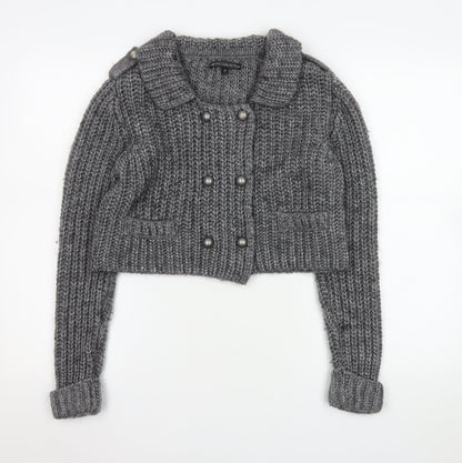 Womens UK Size 12 Marks and Spencer Grey Cardigan Jumper