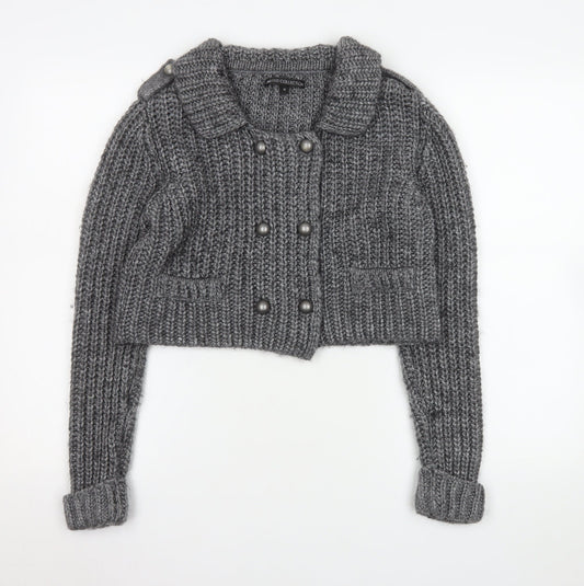 Womens UK Size 12 Marks and Spencer Grey Cardigan Jumper