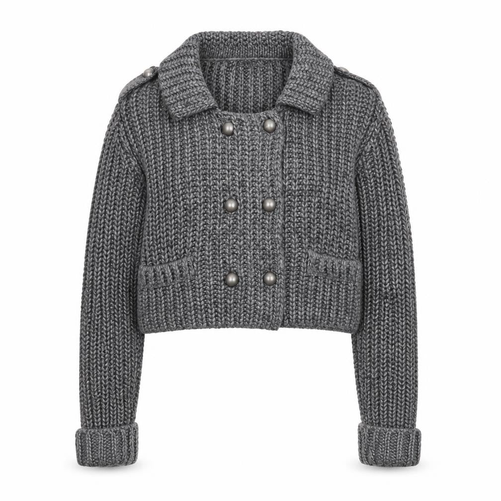 Womens UK Size 12 Marks and Spencer Grey Cardigan Jumper
