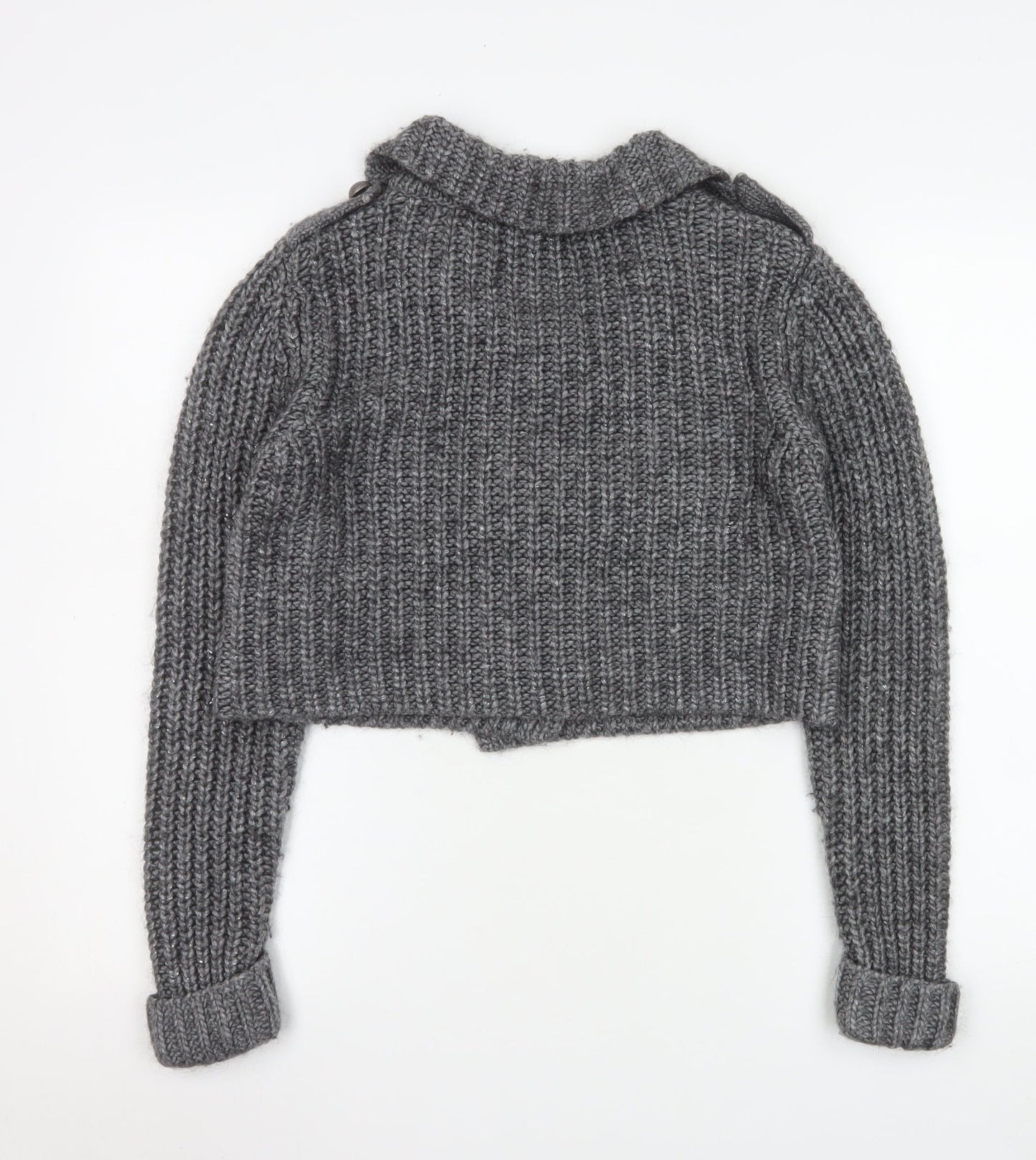 Womens UK Size 12 Marks and Spencer Grey Cardigan Jumper