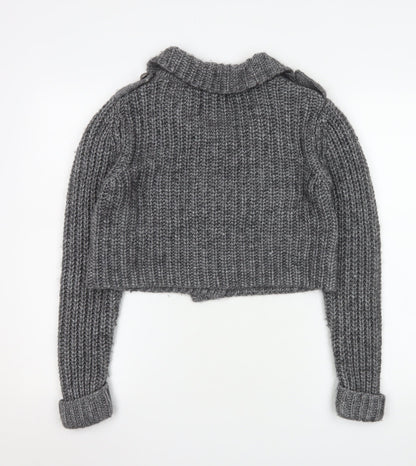 Womens UK Size 12 Marks and Spencer Grey Cardigan Jumper