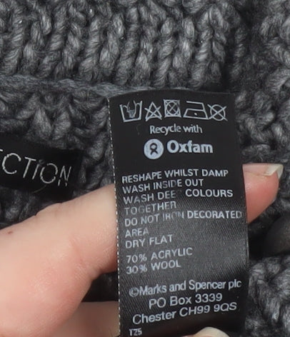 Womens UK Size 12 Marks and Spencer Grey Cardigan Jumper