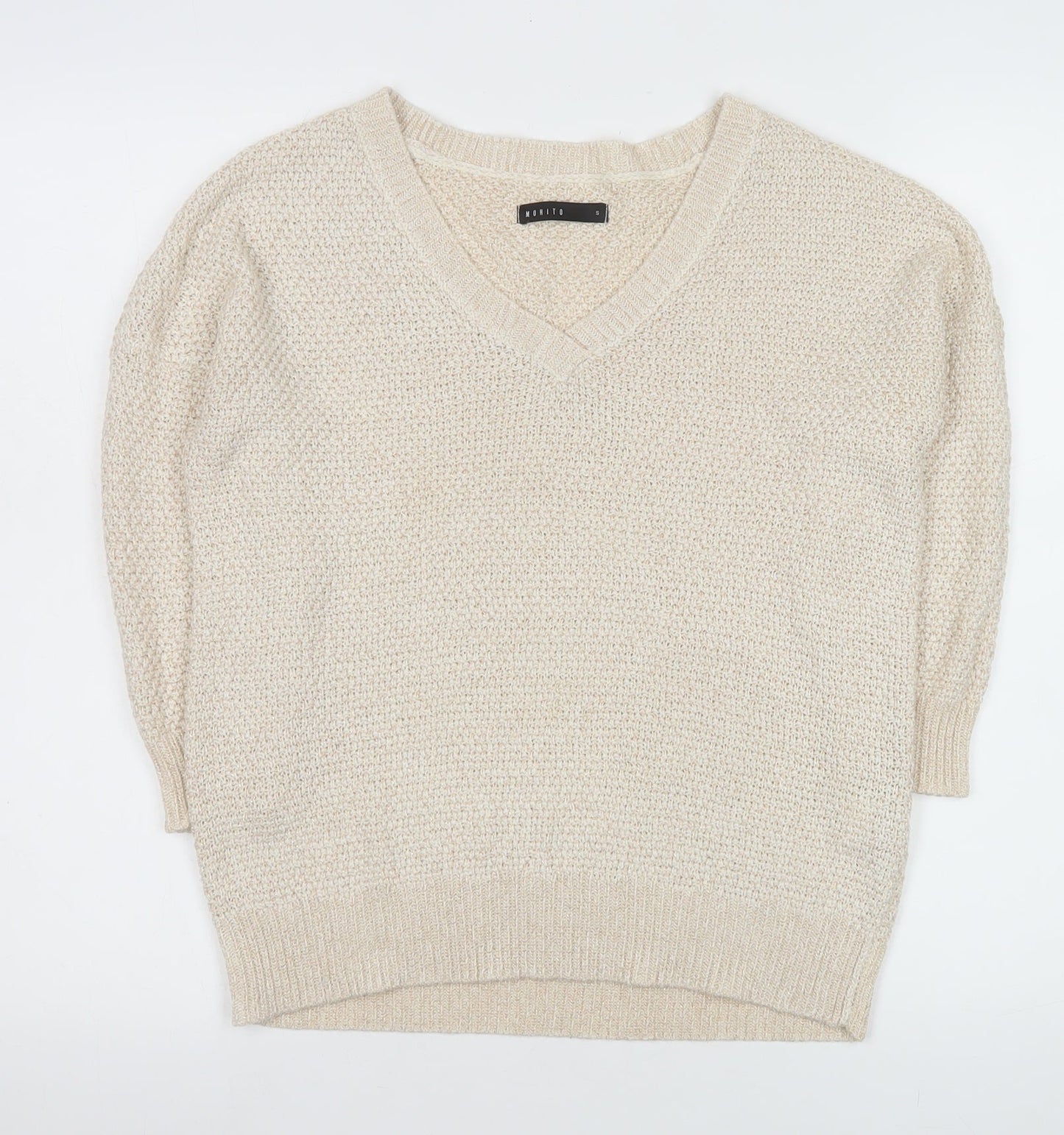 Womens UK Size S Mohito Beige Pullover Jumper