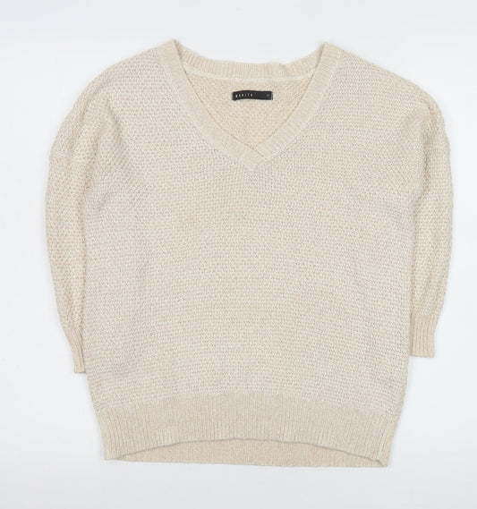 Womens UK Size S Mohito Beige Pullover Jumper