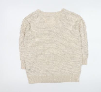 Womens UK Size S Mohito Beige Pullover Jumper