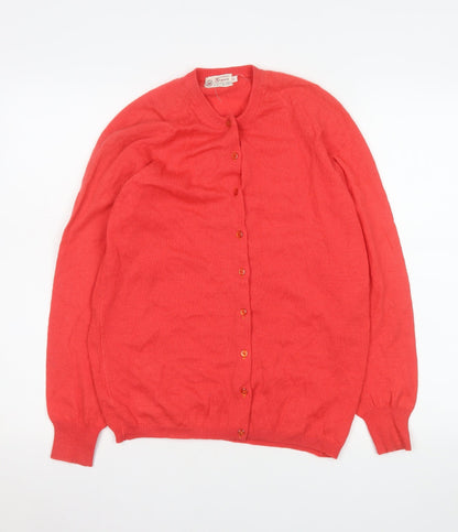 Womens UK Size 14 Austen Bryars Red Cardigan Jumper