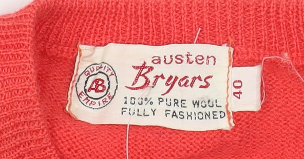 Womens UK Size 14 Austen Bryars Red Cardigan Jumper