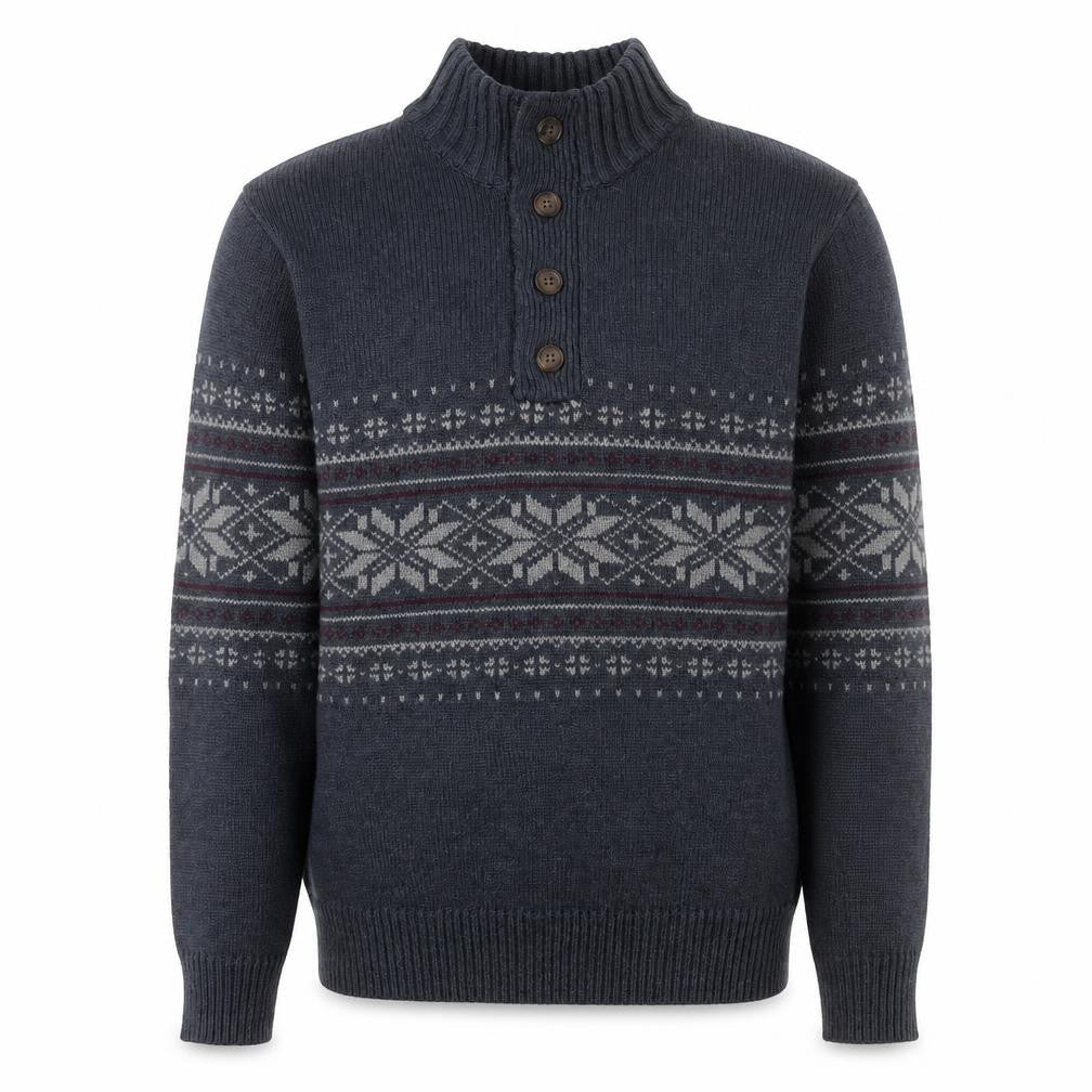 Mens UK Size M George Blue Henley Sweatshirt