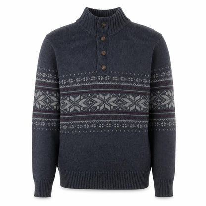 Mens UK Size M George Blue Henley Sweatshirt