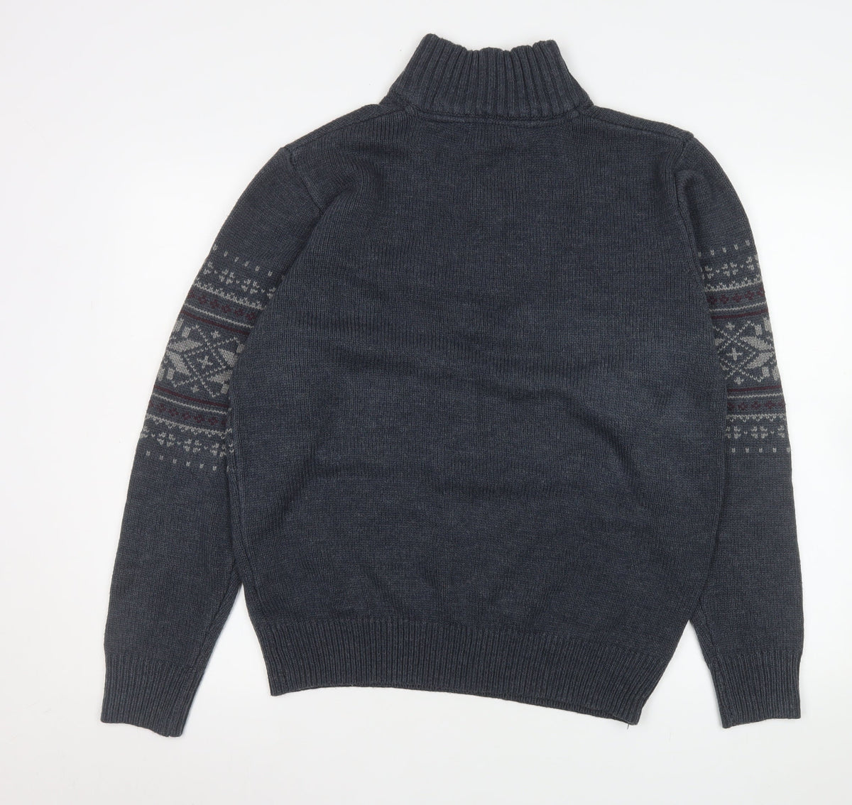 Mens UK Size M George Blue Henley Sweatshirt