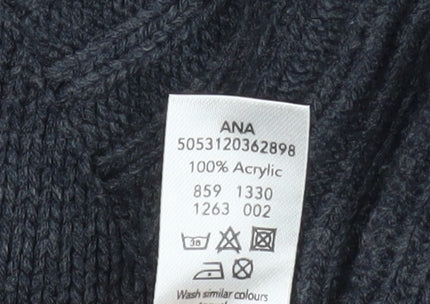 Mens UK Size M George Blue Henley Sweatshirt