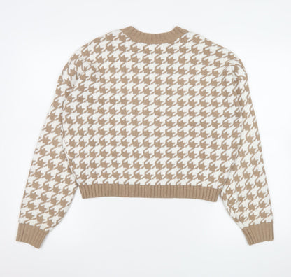 Womens UK Size XS Hollister Beige Pullover Jumper