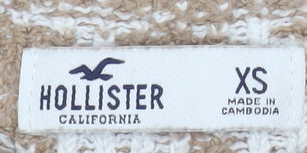 Womens UK Size XS Hollister Beige Pullover Jumper