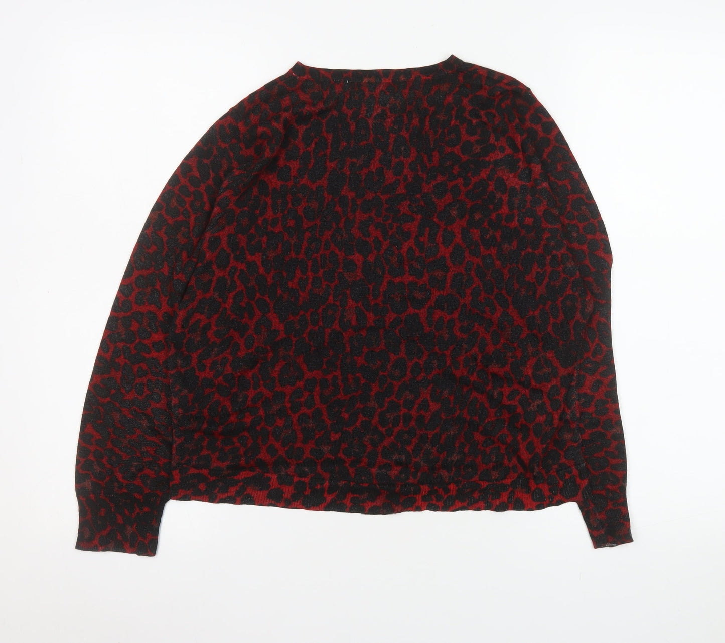 Womens UK Size S Zara Red Tunic Blouse