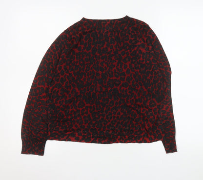 Womens UK Size S Zara Red Tunic Blouse
