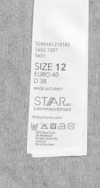 Womens UK Size 12 Star by Julien Macdonald Grey Basic Jacket