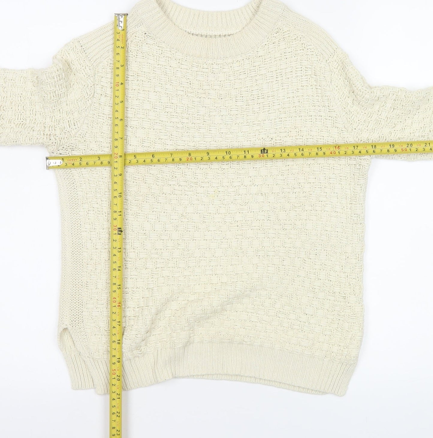Womens UK Size 12 Zara Ivory Pullover Jumper