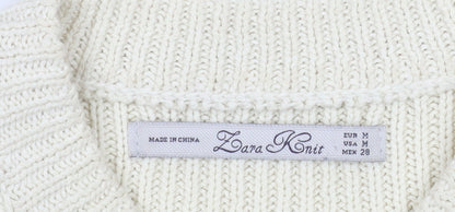 Womens UK Size 12 Zara Ivory Pullover Jumper