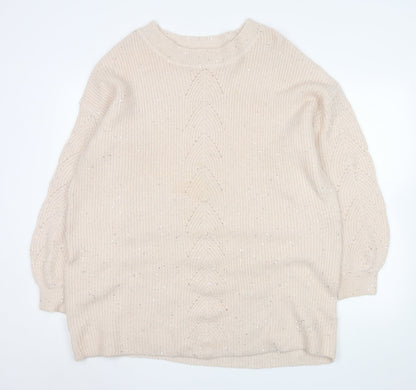 Womens UK Size XL NEXT Beige Pullover Jumper