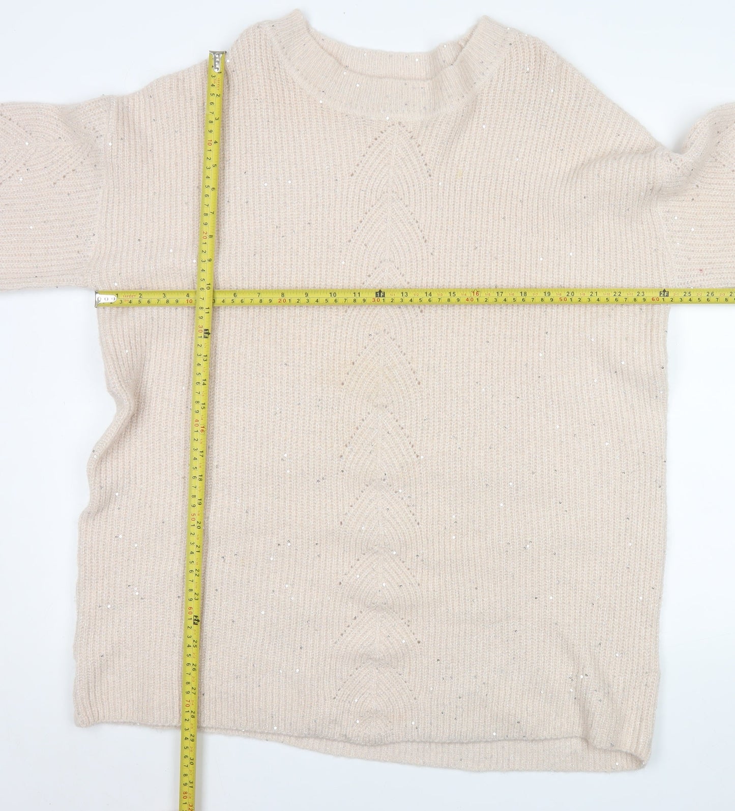 Womens UK Size XL NEXT Beige Pullover Jumper