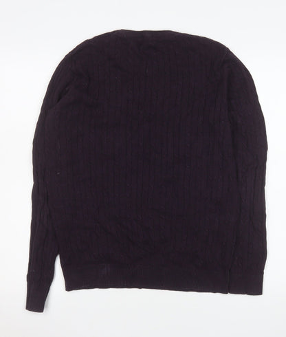 Mens UK Size M JACK & JONES Purple Pullover Jumper