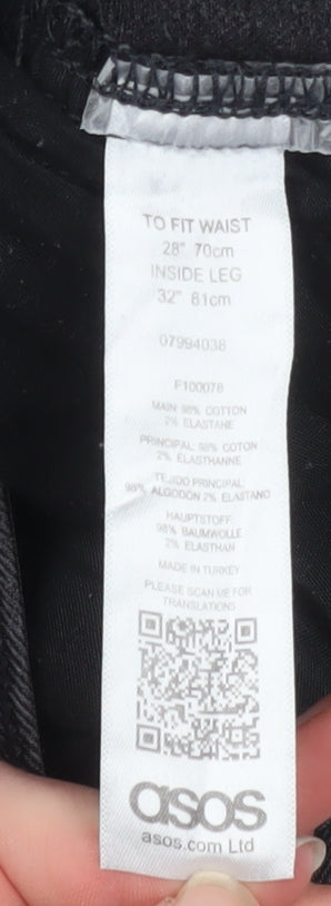 Womens UK Size 10 ASOS Slim Fit Skinny Black Jeans