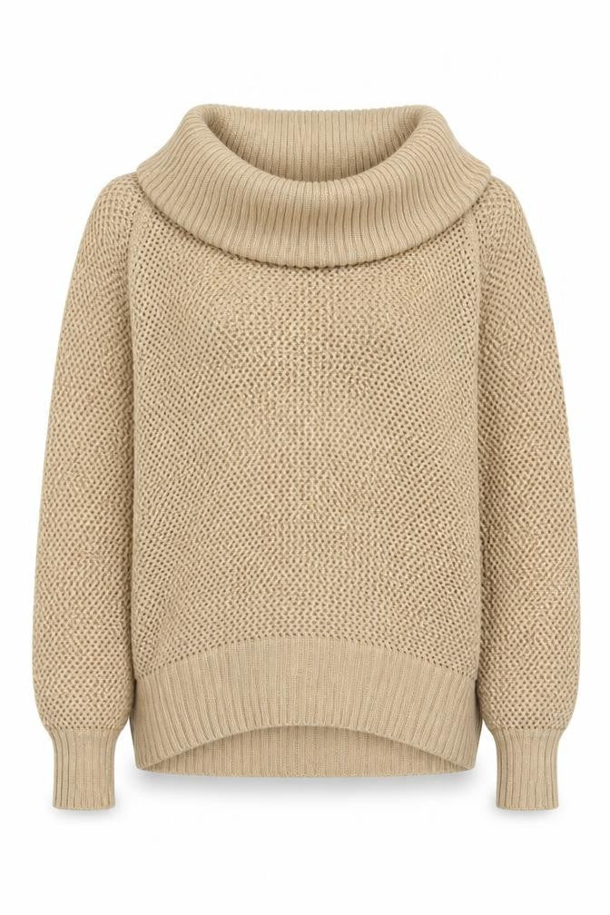 Womens UK Size M Kathryn C Beige Pullover Jumper