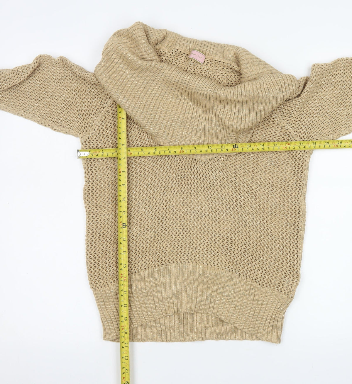 Womens UK Size M Kathryn C Beige Pullover Jumper
