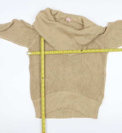 Womens UK Size M Kathryn C Beige Pullover Jumper
