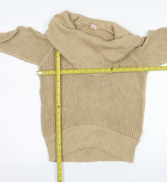 Womens UK Size M Kathryn C Beige Pullover Jumper