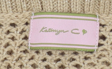 Womens UK Size M Kathryn C Beige Pullover Jumper