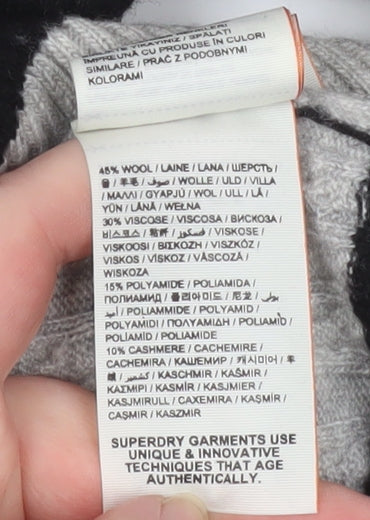Womens UK Size XS Superdry Grey Jersey Blouse