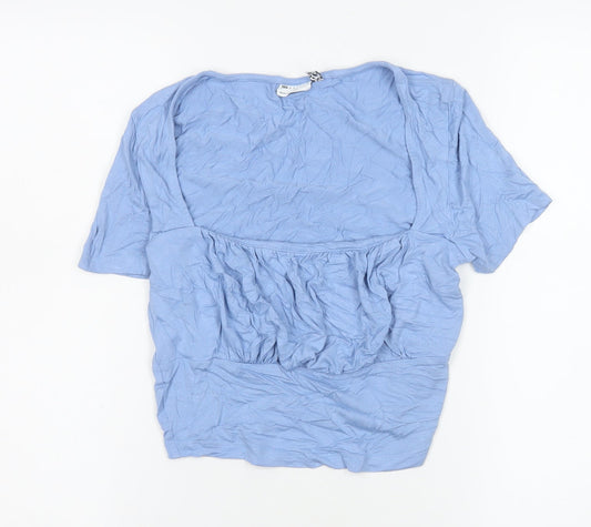 Womens UK Size 10 ASOS Blue Tunic Blouse